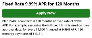 GreenSky financing Plan 2740